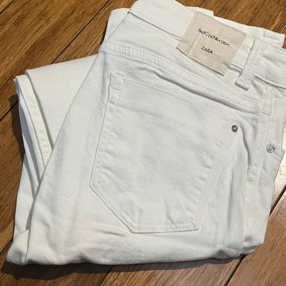 Zara Women's Crisp White Skinny Jeans Sz 26 - Picture 8 of 8